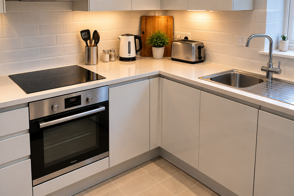 Kitchen after deep cleaning in Sale, Greater Manchester