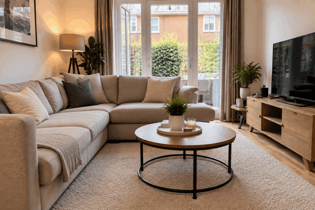 Living room after regular cleaning in Didsbury, Manchester