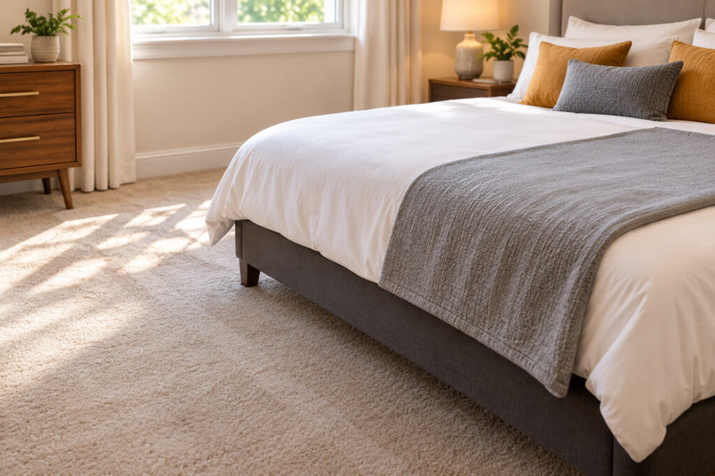 Clean bedroom after one-off cleaning in Manchester