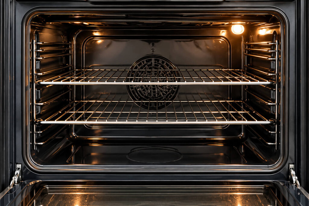 Clean oven after professional cleaning in Chorlton, Manchester