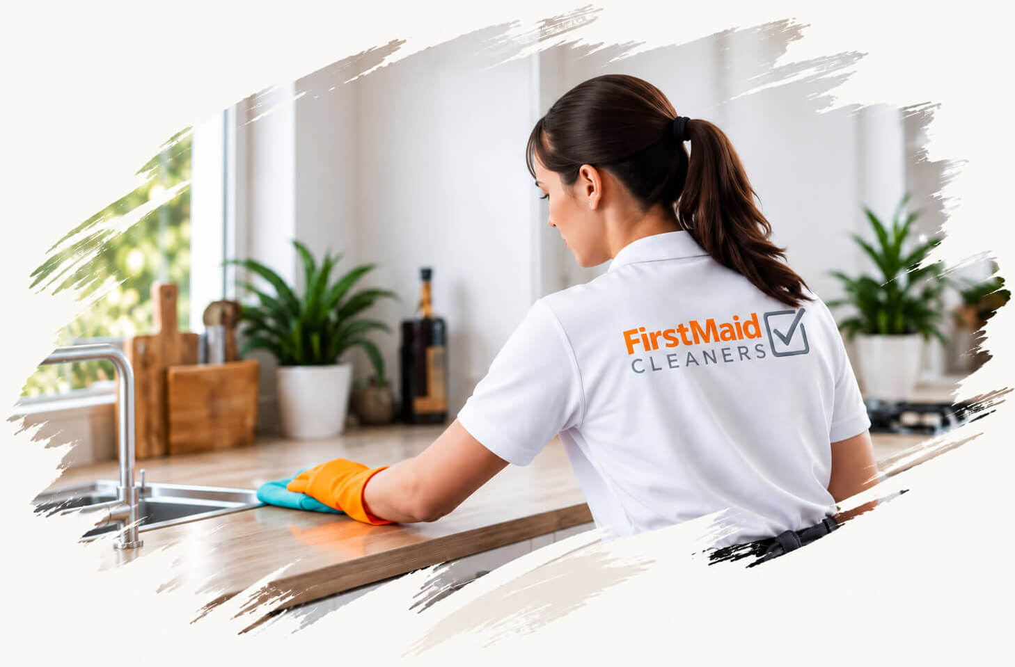 FirstMaid cleaner providing a regular home cleaning service in Manchester